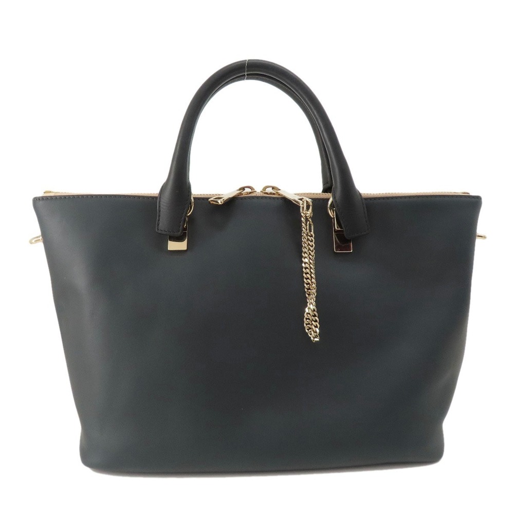Chloe Leather Tote Bag Black